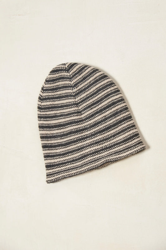 Gorro Pax "A" de alpaca bebé color blanco y negro