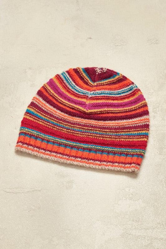 Gorro de alpaca bebé color rojizo Dalia