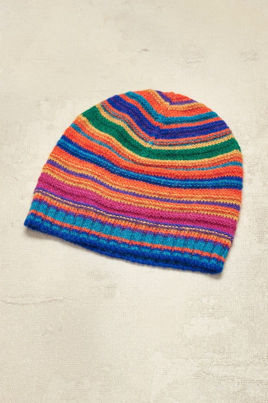 Gorro Bebe Alpaca Color Rojizo Arancio