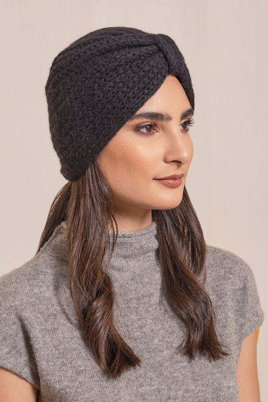 Gorro Vulcano Baby Alpaca Color Negro