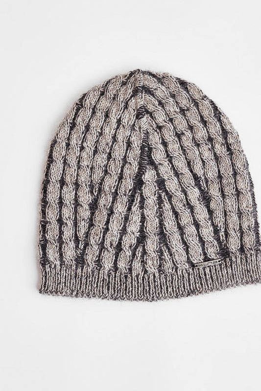 Gorro Wonder Baby Alpaca Color Sabbia&amp;Antracita