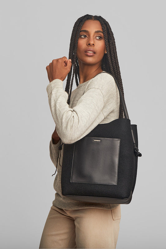 Bolso Waterloo de Lana y Alpaca Color Negro