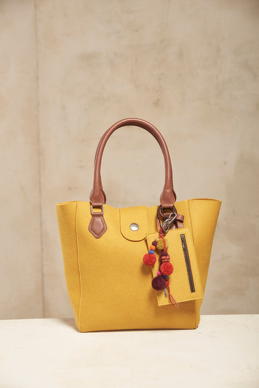 Bolso Randy de Alpaca y Lana Color Senape