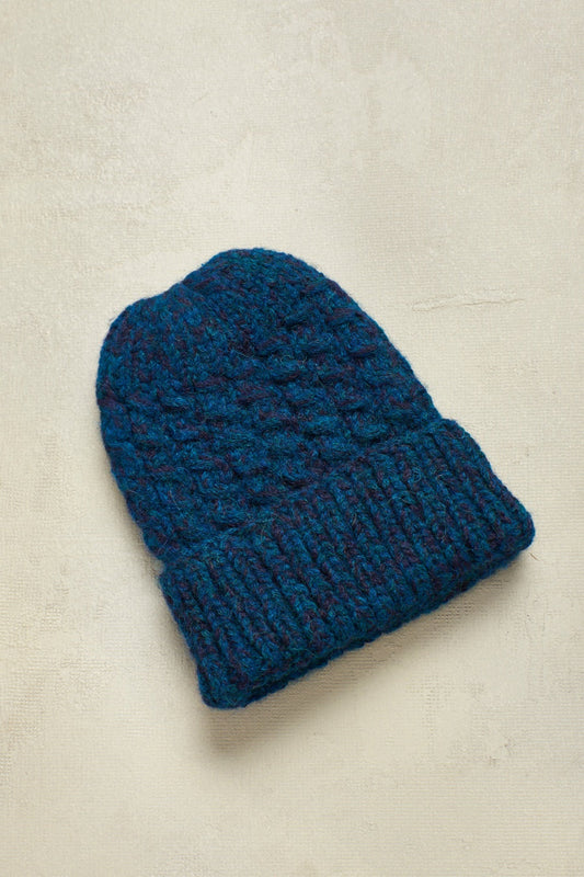 Huascarán 1 Gorro Alpaca Color Turqueza y Azul