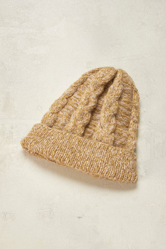 Gorro Huascarán 4 Alpaca Color Olivo y Beige