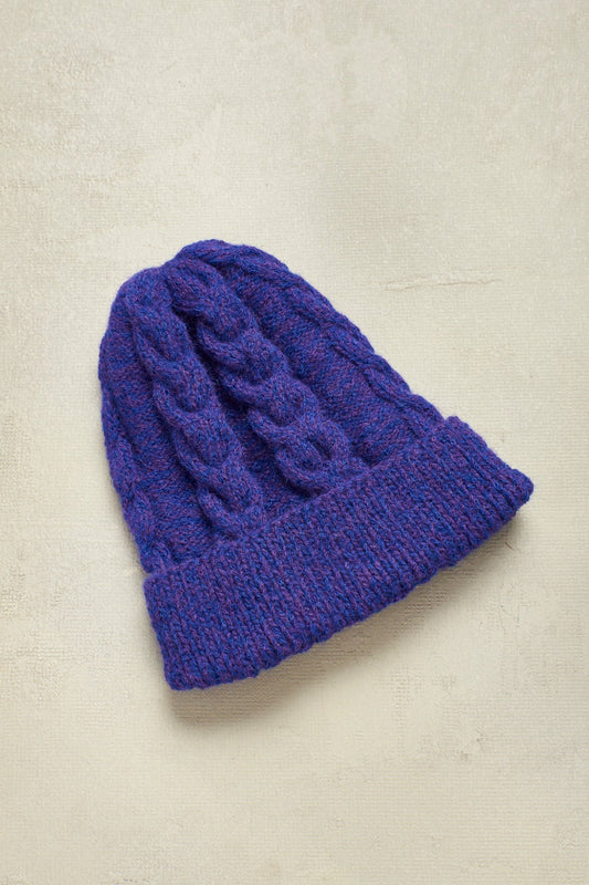 Gorro Huascarán 4 Alpaca Color Morado &amp; Blueinen
