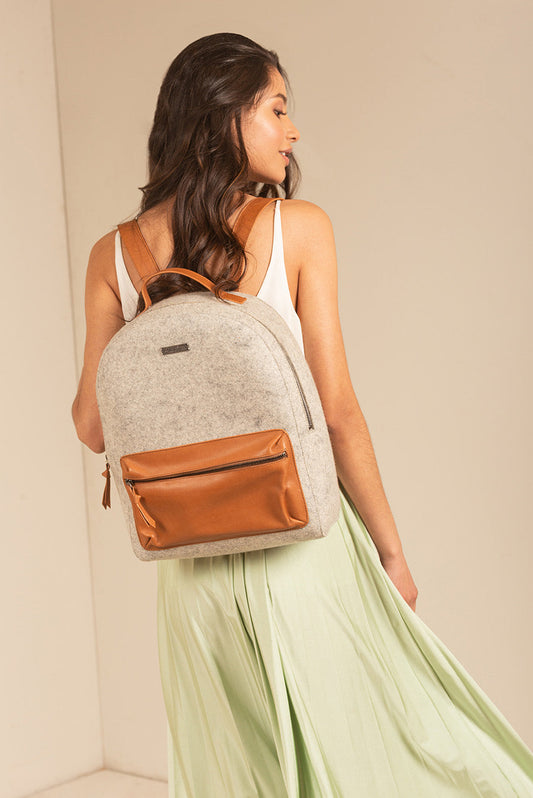 Bolso Uzo de Alpaca y Lana Color Gris