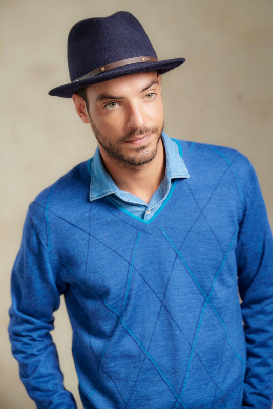 Gorro Paparazzi Alpaca &amp; Lana Color Azul