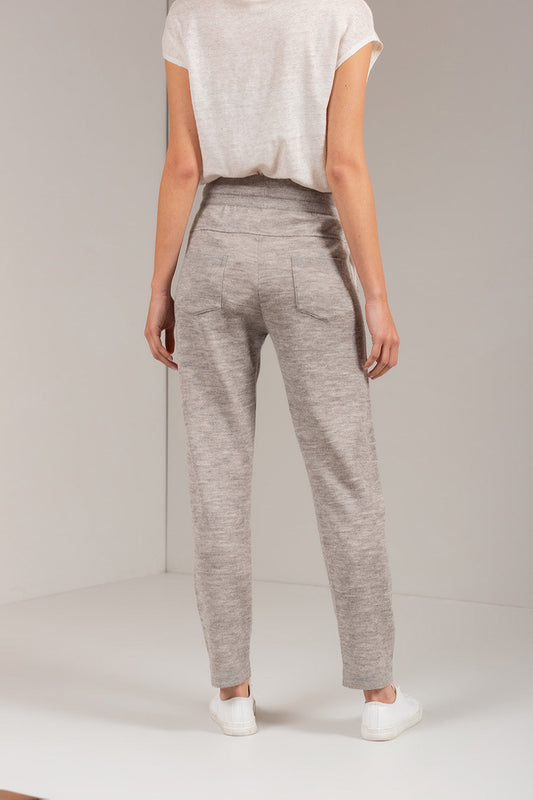 Pantalones de rescate de algodón y alpaca bebé color gris