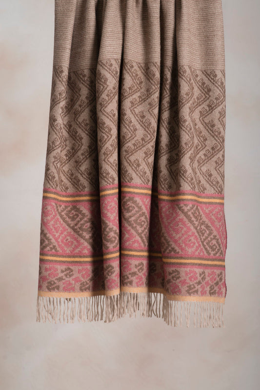 Chancay - 14 Manta Baby Alpaca Color Marron Claro