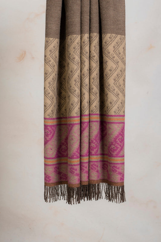 Chancay - 14 Manta Baby Alpaca Color Marron Oscuro
