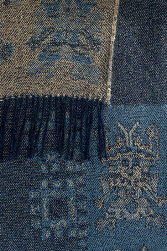 Nazca - 25 Mantas Baby Alpaca Color Azul