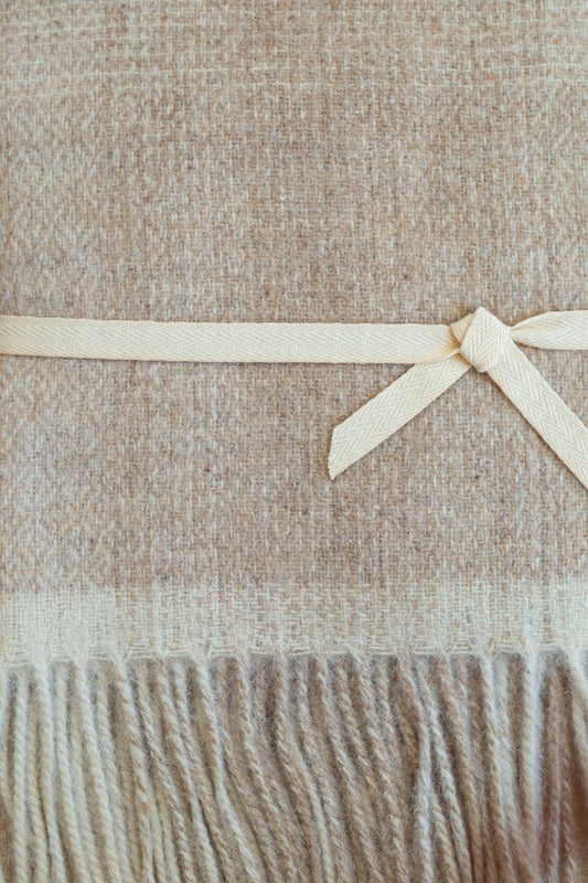 Manta Simona Alpaca &amp; Lana Color Beige