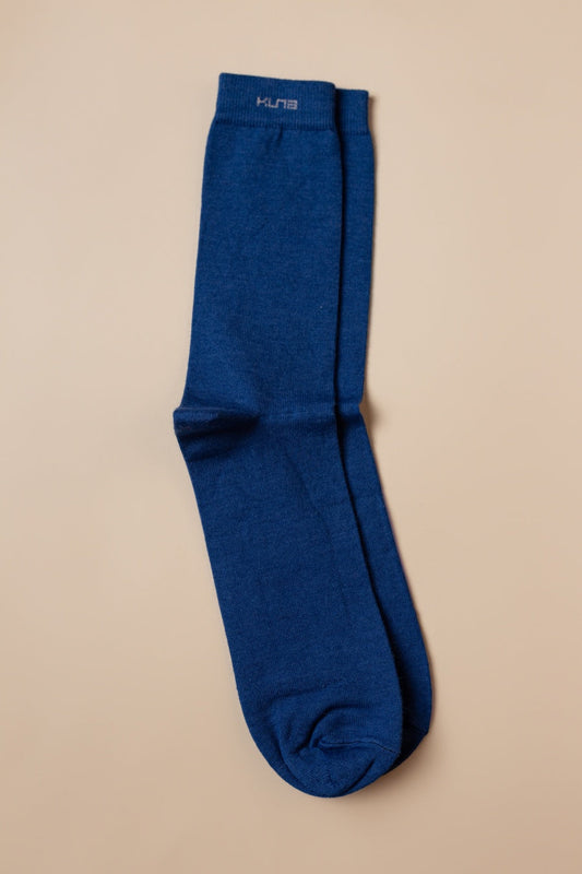 Calcetines Reto Baby Alpaca Color Azul Claro Oscuro