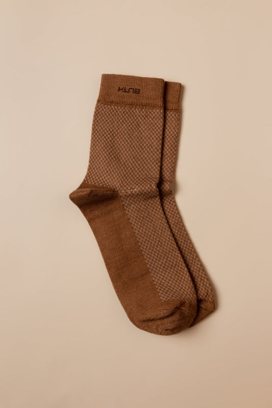 Calcetines Ruso Baby Alpaca Color Beige Oscuro