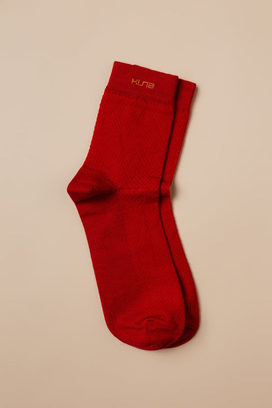 Calcetines Ruso Baby Alpaca Color Rojo