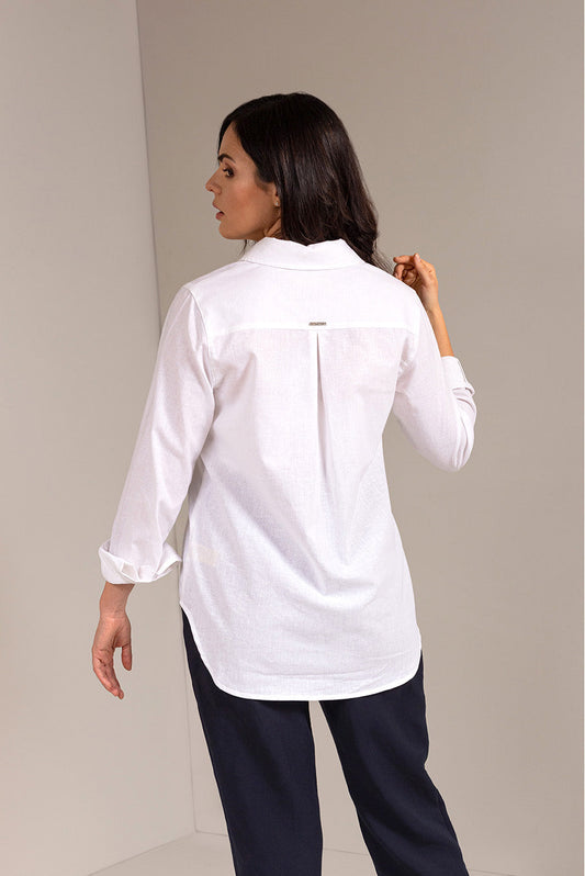 Unbeso Blusa Lino Y Algodón Color Crudo