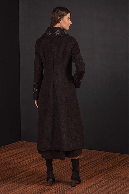 Abrigo Bergera Alpaca Color Negro Negro