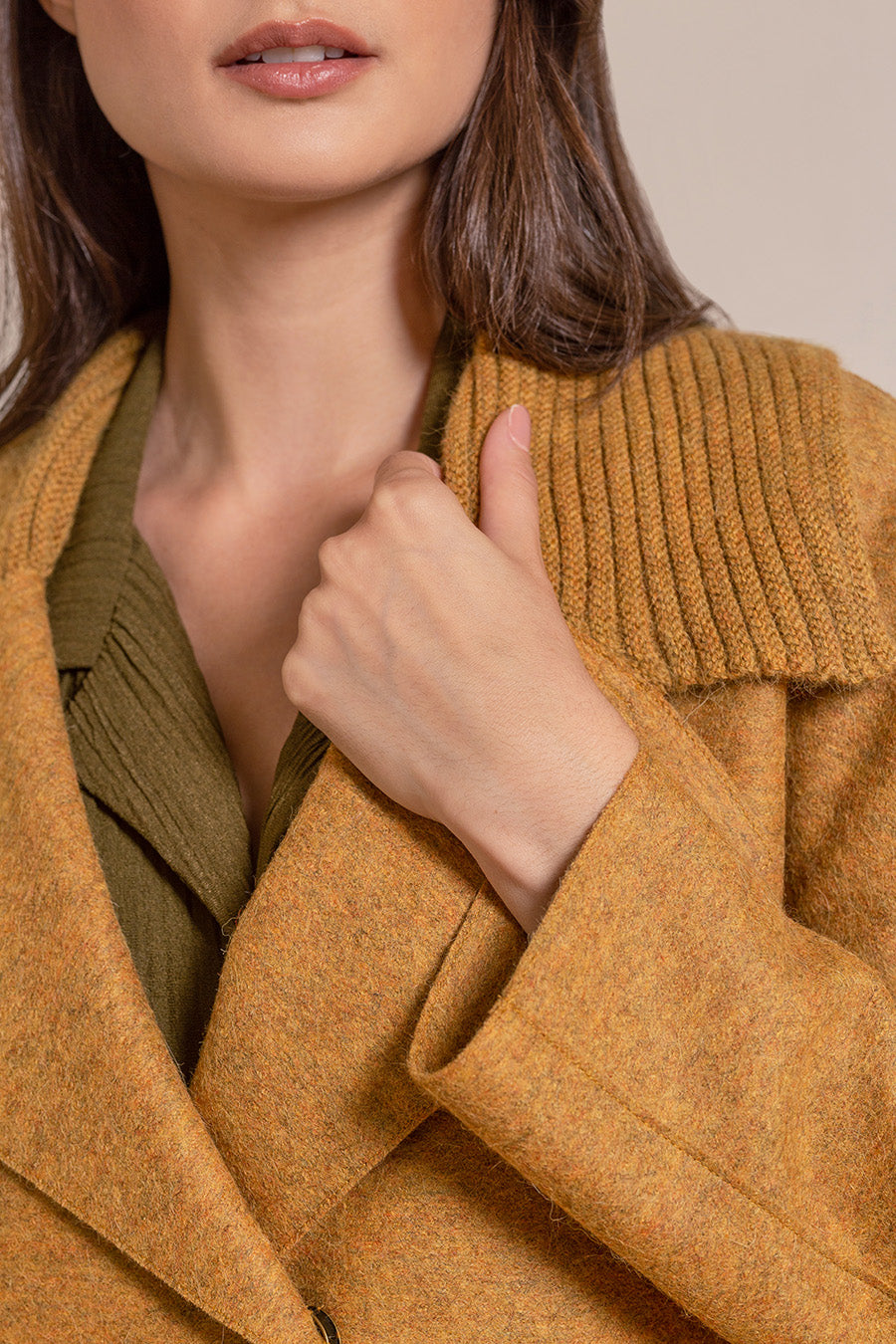 Vegas Coat Alpaca & Wool Color Curry