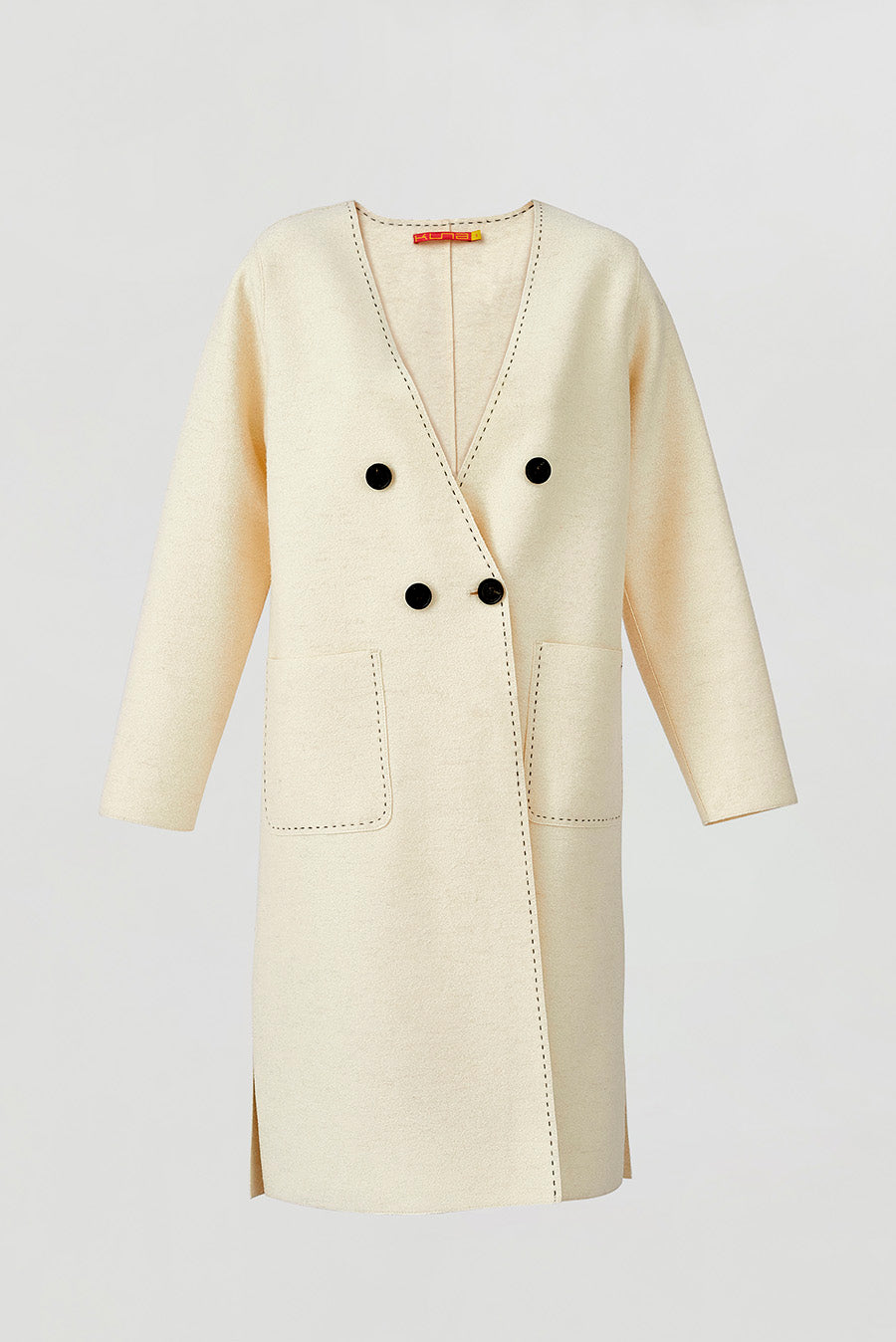 Warsaw Coat Alpaca & Wool Color Ecru