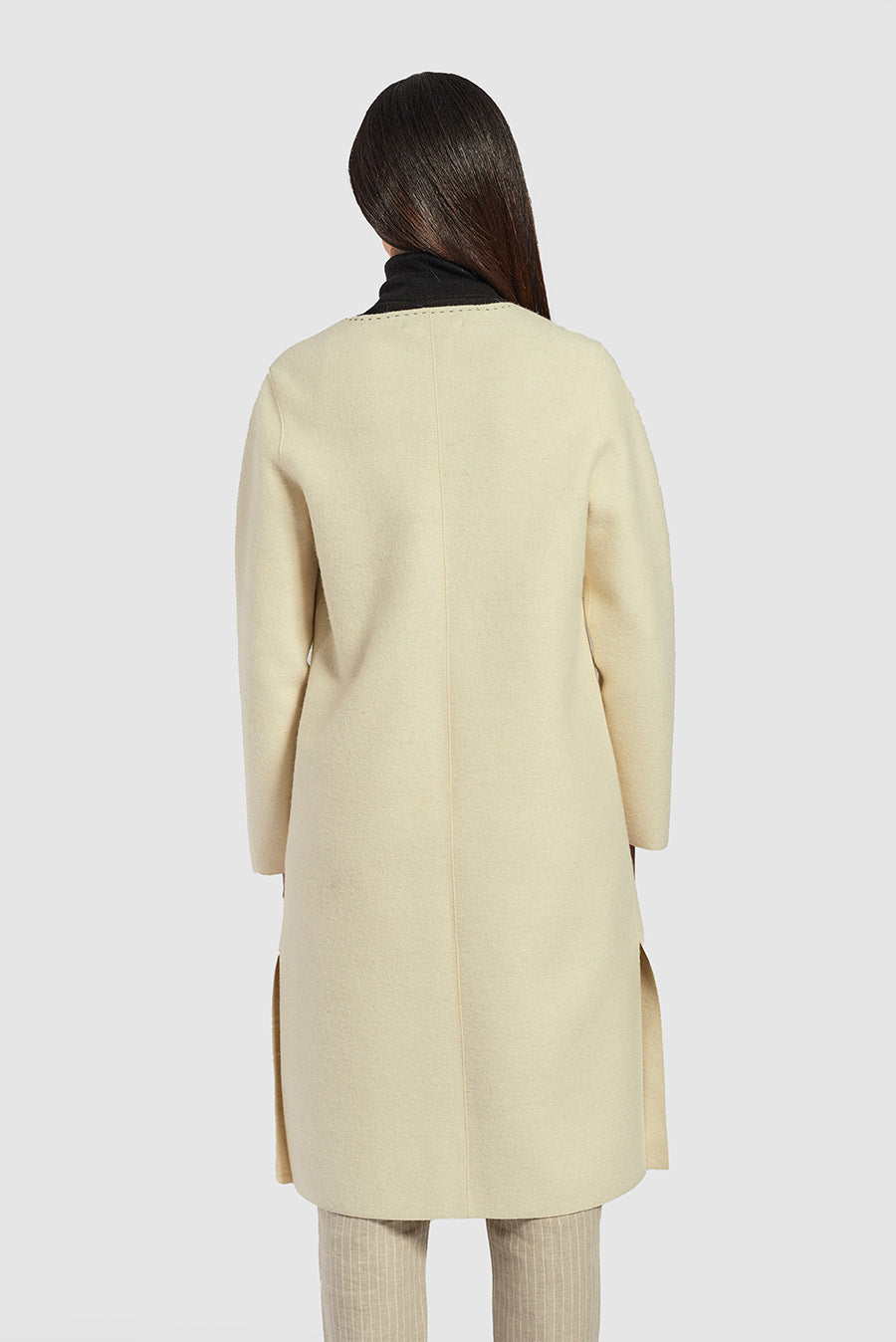 Warsaw Coat Alpaca & Wool Color Ecru
