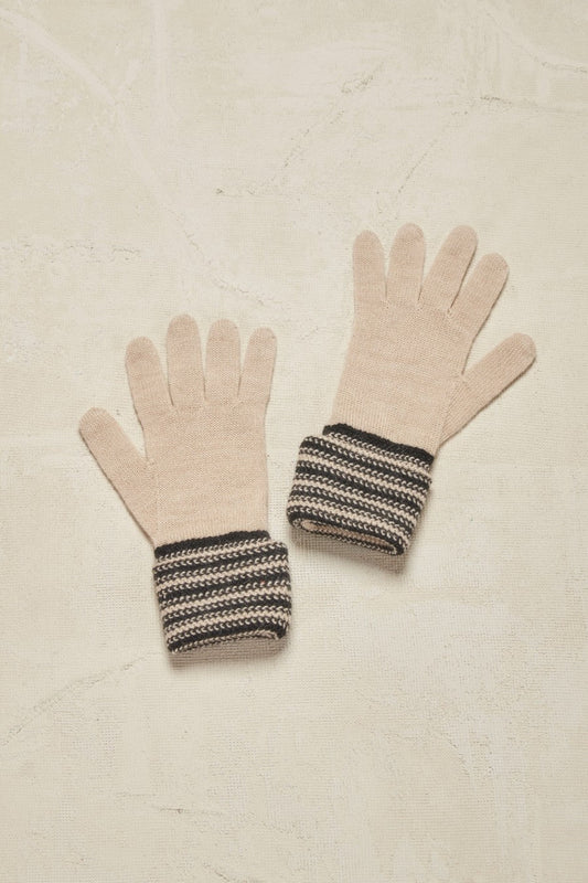 Guantes Pax "B" de Alpaca Bebé Color B&amp;N