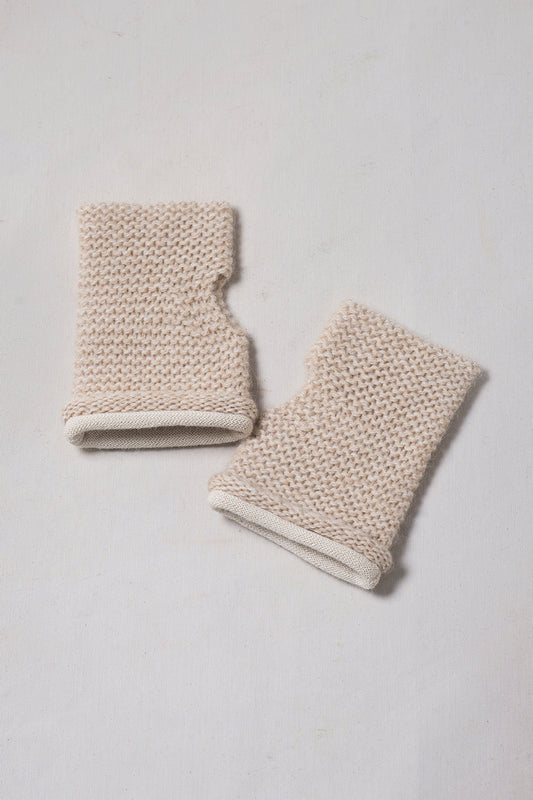 Guantes Romina Baby Alpaca Color Mastic&amp;Ecru