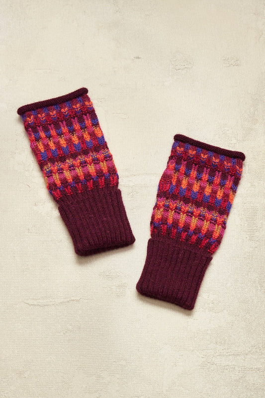 Guantes Rapsody Baby Alpaca Color Ruibarbo