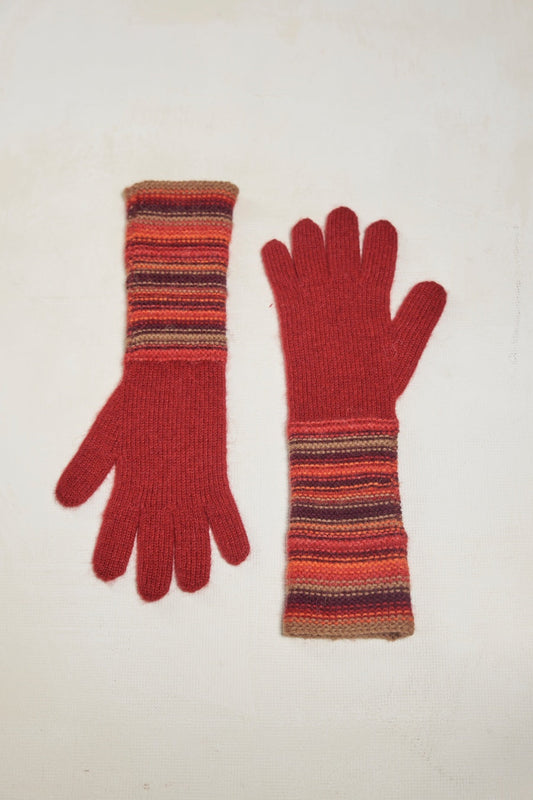 Guantes Solfa Baby Alpaca Color Rubi