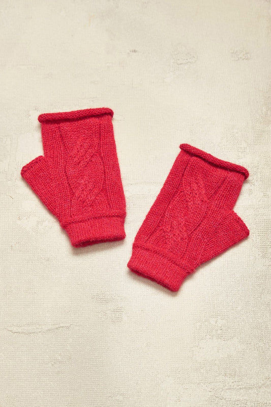 Guantes Rita Baby Alpaca Color Ruibarbo