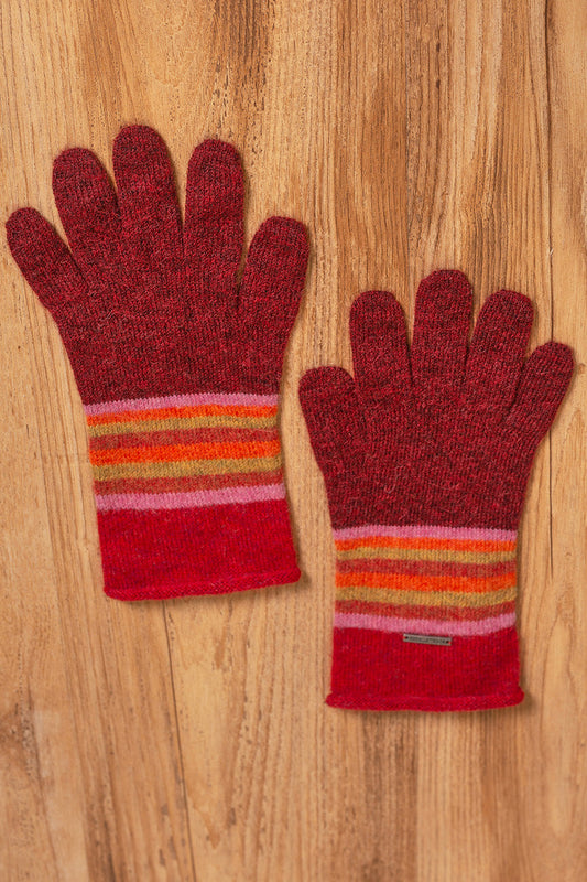 Guantes Vibeke Baby Alpaca Color Rojo