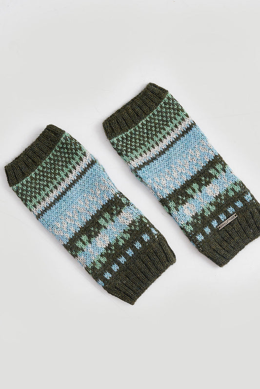 Guantes de látigo de alpaca bebé color Selva Negra