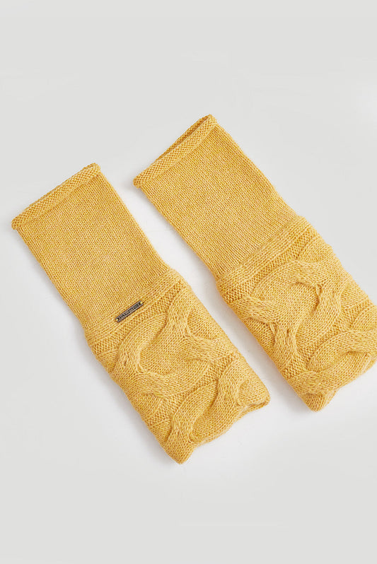 Guantes de Invierno Baby Alpaca Color Amarelo